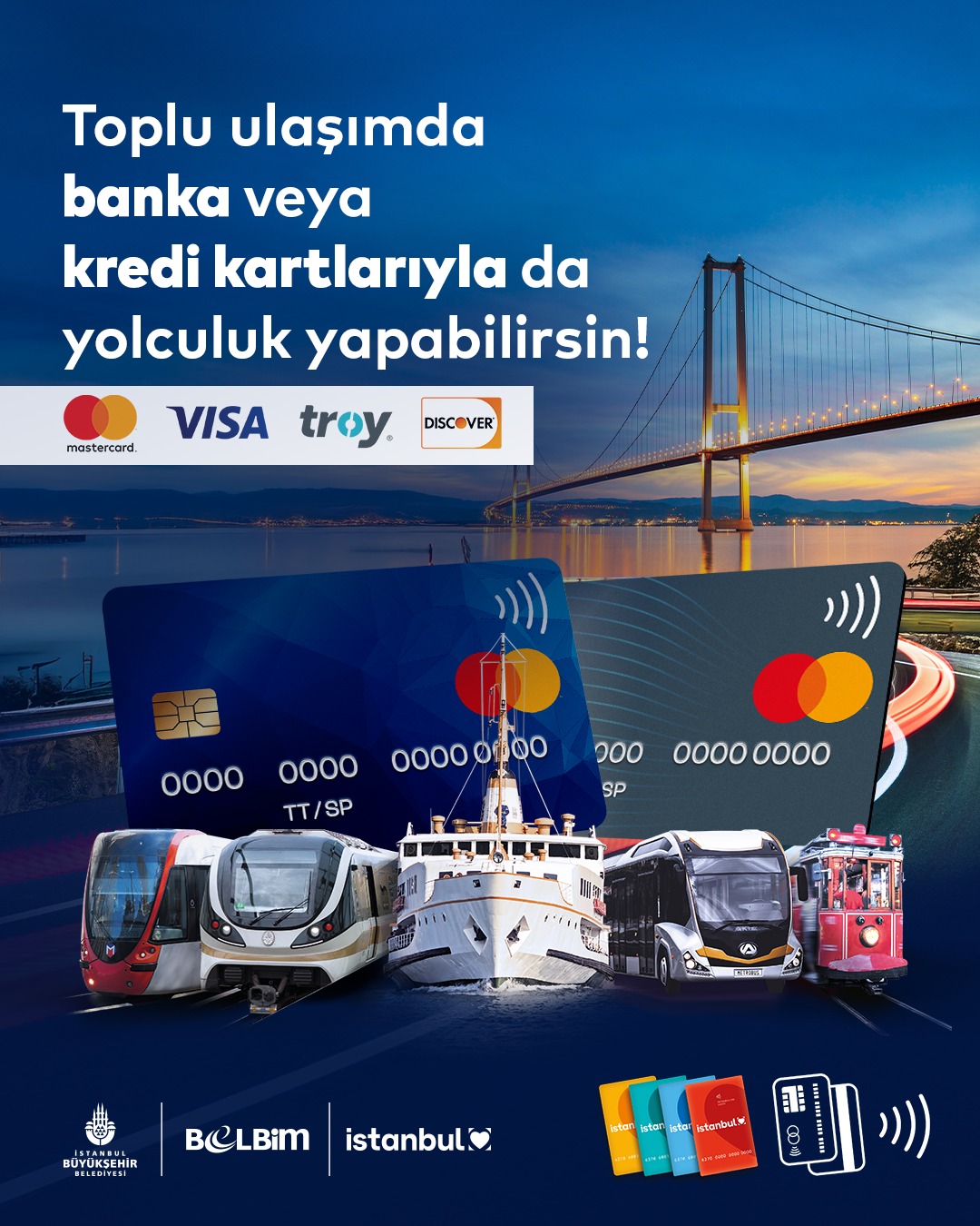 İstanbul Toplu Ulaşımında Açık Çevrim Kart Kabulü