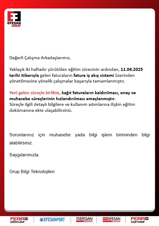 E-FLOW – Akıllı Fatura ve Onay Yönetim Sistemi